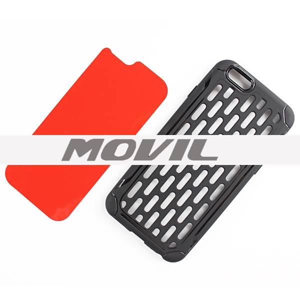 NP-2494 Doble capa Napoleon PC TPU funda para iPhone 6-4